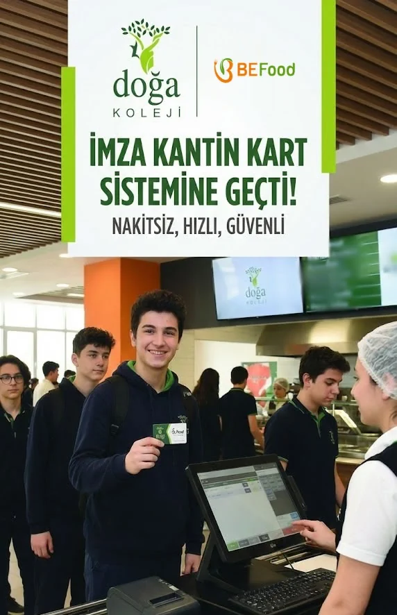 Be Food Doğa Koleji Kantinlerinde İmza Kantin Kart Sistemi